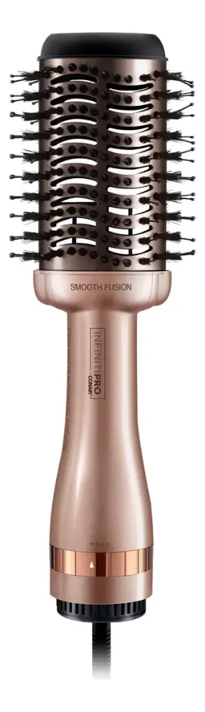 CEPILLO SECADOR ALACIADOR ONE STEP OVAL DE COCO ARGÁN CONAIR COLOR ROSE GOLD