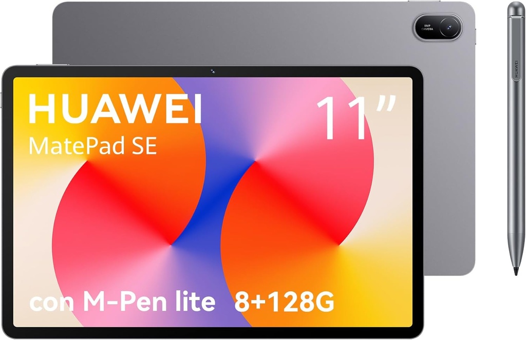 HUAWEI MATEPAD SE 11,KIRIN 710A 128GB, 6GB RAM, WIFI, 11" ARMONY OS 2.0 5MP 8MP GRIS 1 AÑO DE GARANTIA 