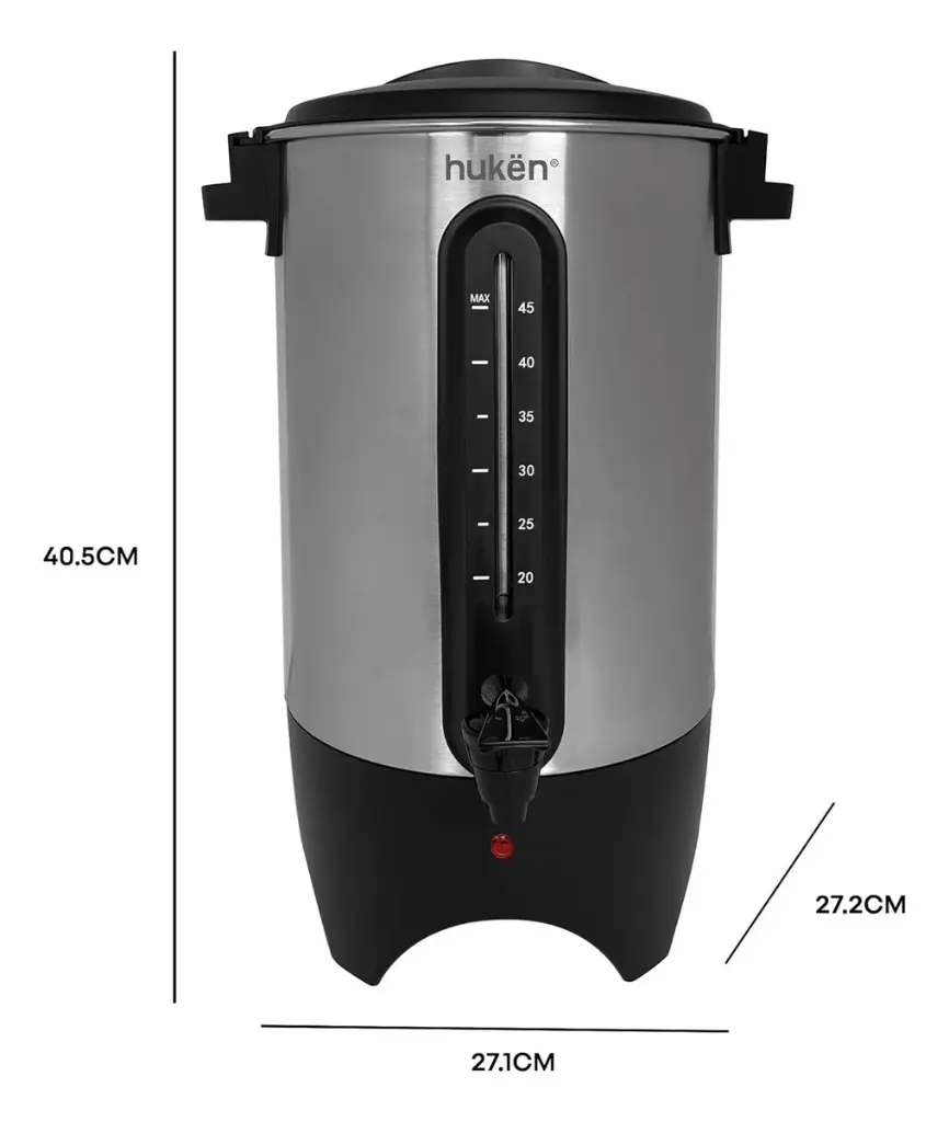 CAFETERA DE URNA 45 TAZAS MASTERCHEF COLOR ACERO