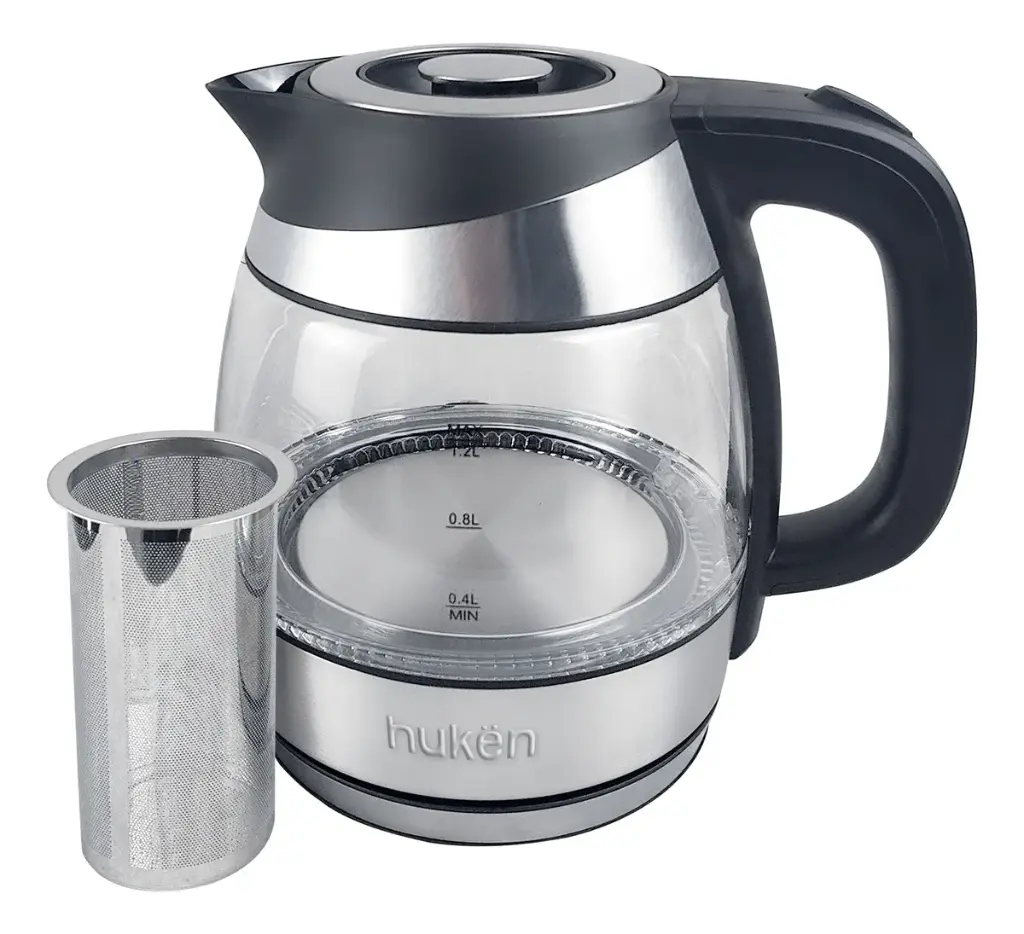 TETERA ELÉCTRICA MINI FUSE+ 1.2L INFUSOR HUKËN MASTERCHEF PLATEADO