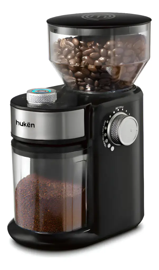 MOLINO DE CAFÉ ELÉCTRICO PROFESIONAL POWER-GRIND 200 G  MUELAS AJUSTABLES CON 12 NIVELES DE MOLIENDA DUAL KNOB PARA GROSOR Y PORCIONES MUELA DESMONTABLE