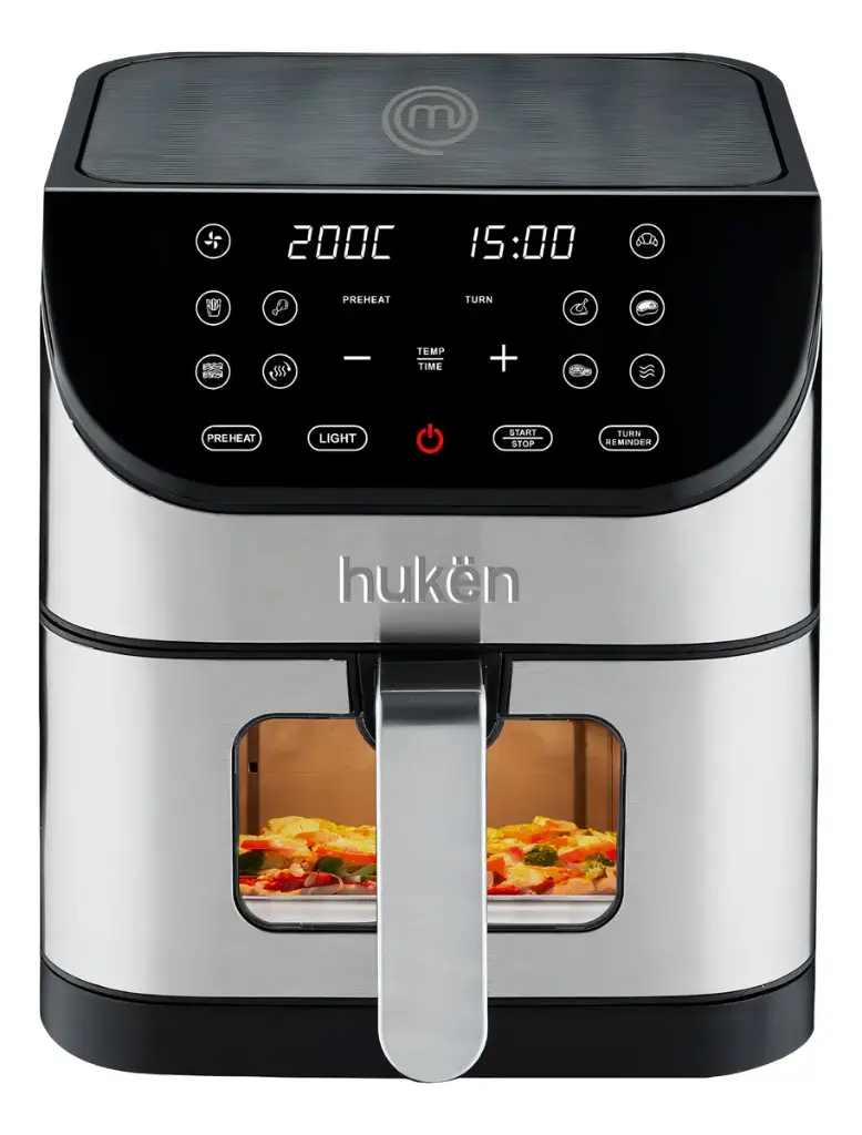 FREIDORA DE AIRE HUKEN MASTERCHEF MK-AF-6WT DE 6L COLOR PLATEADO