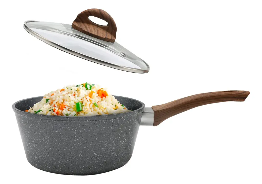 OLLA DE 1.2 L GRANITO Y MADERA 