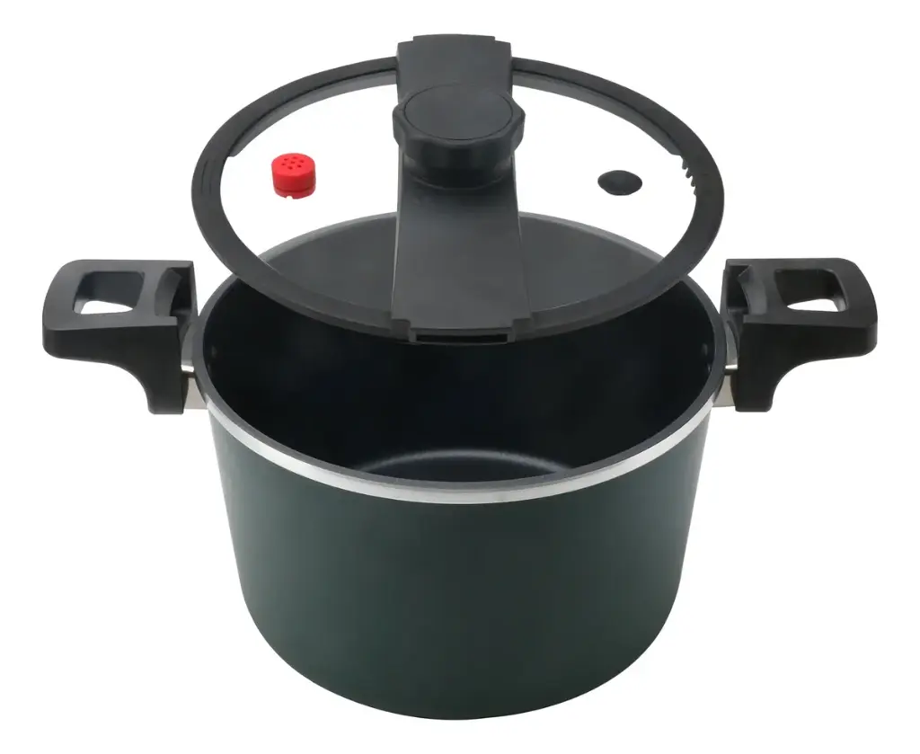 OLLA PRESION PLUS MASTERCHEF MA-LPC-65 24CM CAPACIDAD 6.5L NEGRO