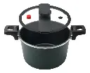 OLLA PRESION PLUS MASTERCHEF MA-LPC-65 24CM CAPACIDAD 6.5L NEGRO