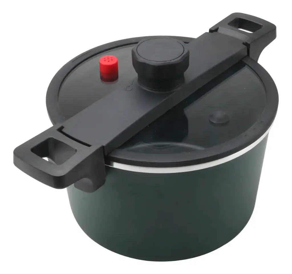 OLLA PRESION PLUS MASTERCHEF MA-LPC-65 24CM CAPACIDAD 6.5L NEGRO
