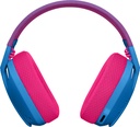 LOGITECH G435 LIGHTSPEED, DIADEMA GAMING INALÁMBRICA, BLUETOOTH/LIGHTSPEED, COLORES AZUL/ROSA