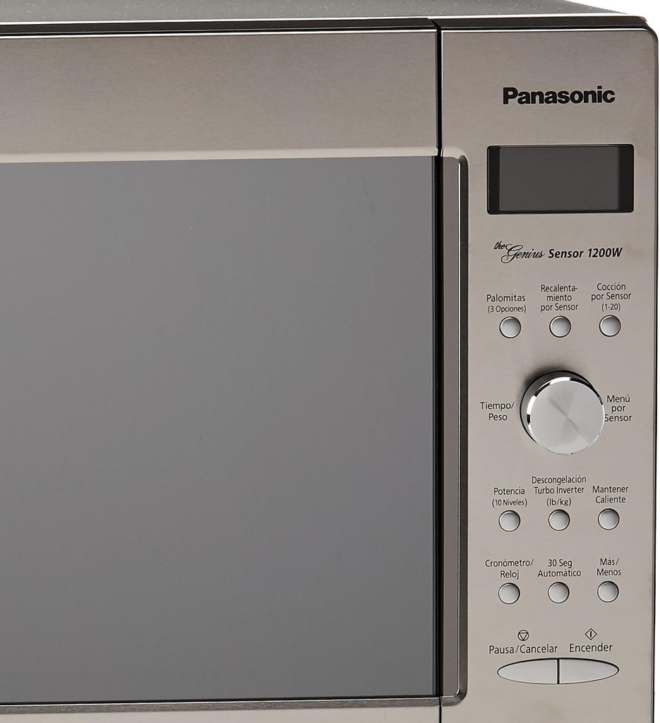 PANASONIC HORNO DE MICROONDAS INVERTER, 2.2 CU.FT (62L), 1200W, SENSOR GENIUS (20 MENÚS), COLOR SILVER