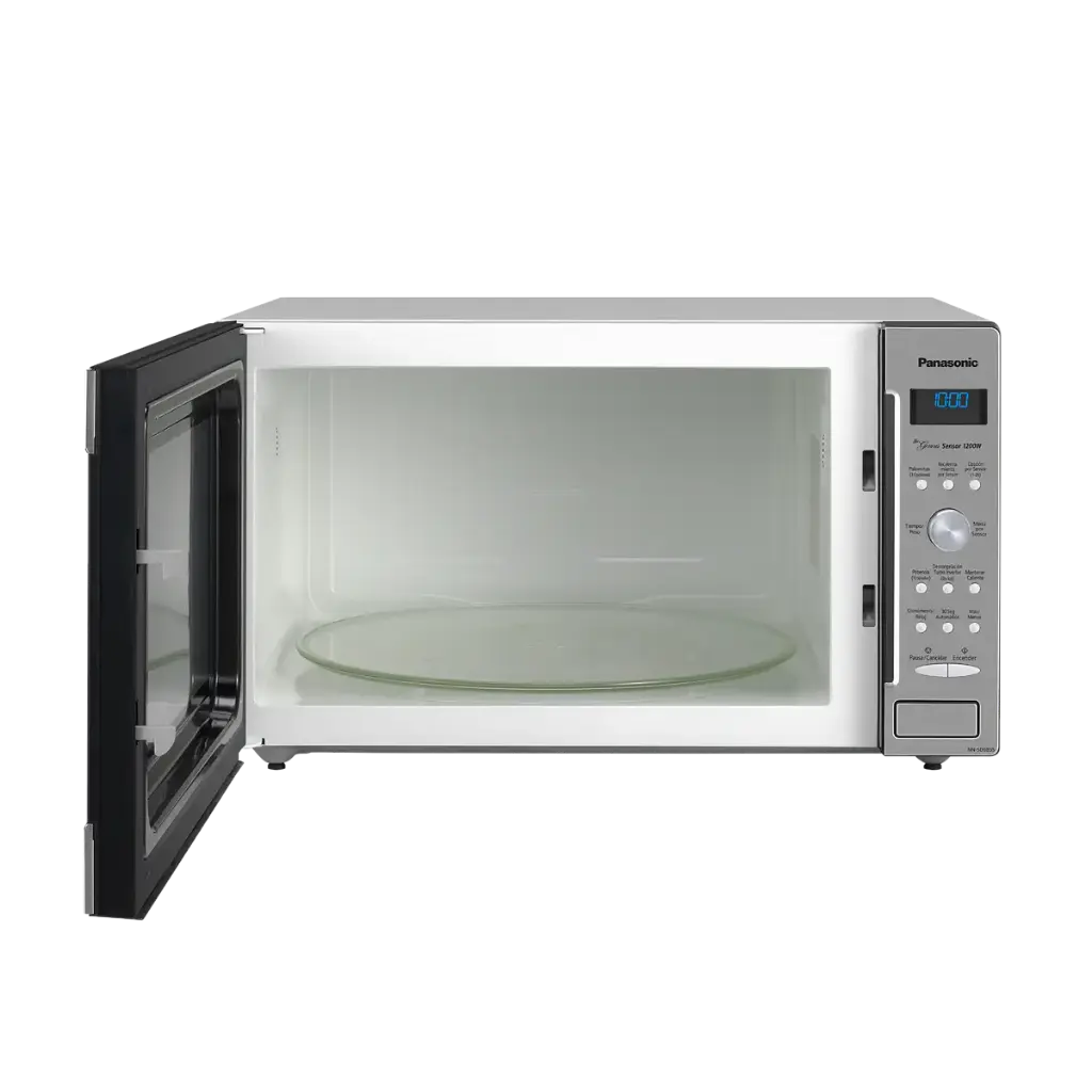 PANASONIC HORNO DE MICROONDAS INVERTER, 2.2 CU.FT (62L), 1200W, SENSOR GENIUS (20 MENÚS), COLOR SILVER