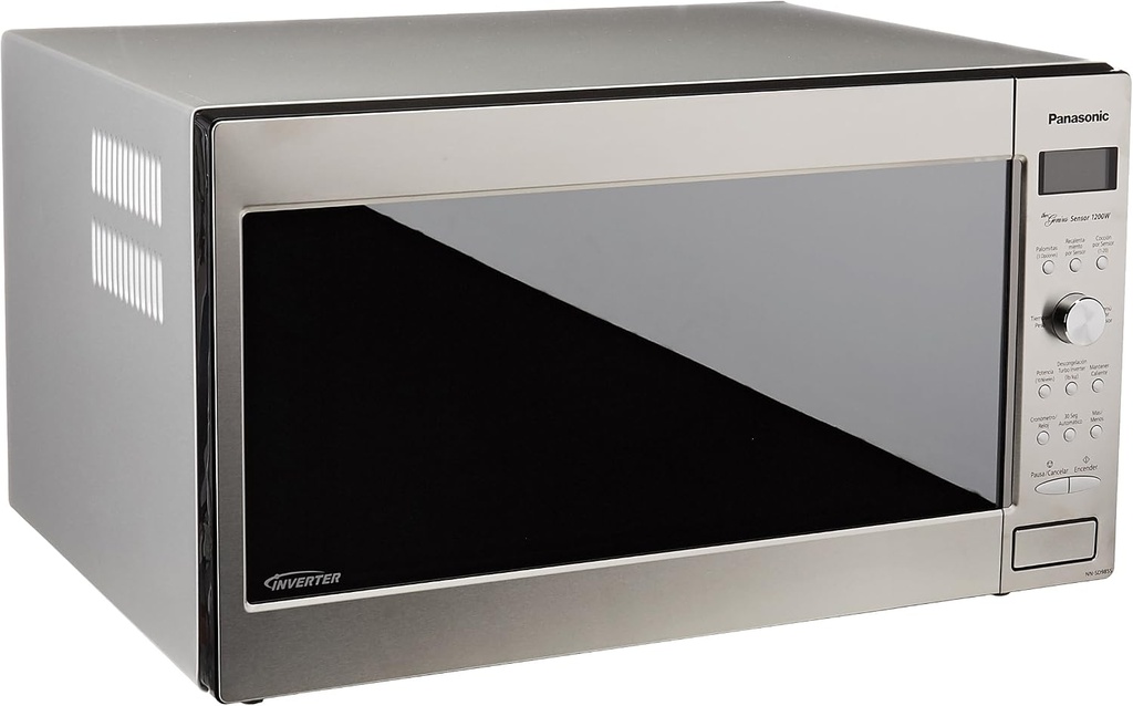 PANASONIC HORNO DE MICROONDAS INVERTER, 2.2 CU.FT (62L), 1200W, SENSOR GENIUS (20 MENÚS), COLOR SILVER
