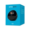 AMAZON ECHO SPOT (2024), DESPERTADOR INTELIGENTE CON ALEXA, PANTALLA TÁCTIL 2.83" (240X320PX), WIFI DOBLE BANDA/BLUETOOTH, SALIDA 2.1W, COLOR NEGRO