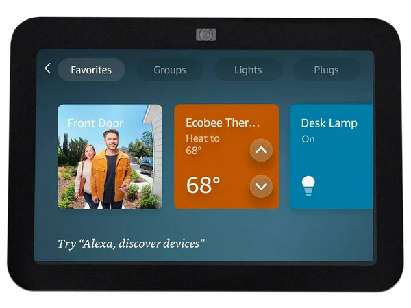 AMAZON ECHO SHOW 8 3RA GENERACIÓN, PANTALLA TÁCTIL HD 8", CÁMARA 13MP CON ENCUADRE AUTOMÁTICO, AUDIO ESPACIAL, WIFI DOBLE BANDA/BLUETOOTH, CONTROLADOR DE HOGAR DIGITAL (ZIGBEE/MATTER/THREAD), COLOR NEGRO