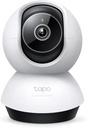 TP-LINK TAPO, CÁMARA DE SEGURIDAD WIFI, RESOLUCIÓN 2K (3MP), PAN/TILT 360° HORIZONTAL/114° VERTICAL, VISIÓN NOCTURNA 9M, AUDIO BIDIRECCIONAL, RANURA MICROSD HASTA 256GB, COLOR BLANCO