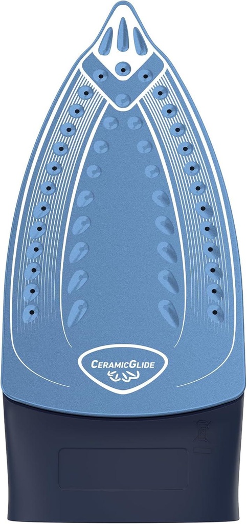 T-FAL EASY STEAM, PLANCHA DE VAPOR, SUELA TRUE CERAMIC GLIDE, 1200W, PUNTA DE PRECISIÓN, 5 NIVELES DE TEMPERATURA, COLOR AZUL