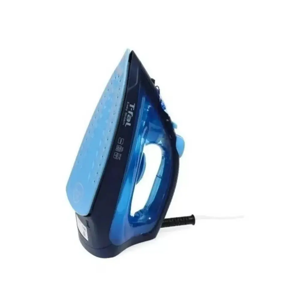 T-FAL EASY STEAM, PLANCHA DE VAPOR, SUELA TRUE CERAMIC GLIDE, 1200W, PUNTA DE PRECISIÓN, 5 NIVELES DE TEMPERATURA, COLOR AZUL