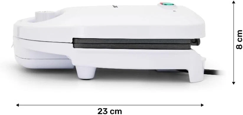TAURUS MY SANDWICH PERFECT TAN, SANDWICHERA ANTIADHERENTE, CAPACIDAD 2 SANDWICHES, SELECTOR DE DORADO, 750W, COLOR BLANCO