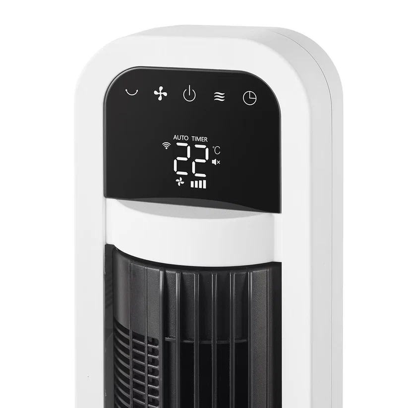 OMNIBREEZE VENTILADOR DE TORRE, 97CM, WIFI/ALEXA/GOOGLE HOME, 4-5 VELOCIDADES, OSCILACIÓN INTERNA, FILTRO LAVABLE, COLOR BLANCO