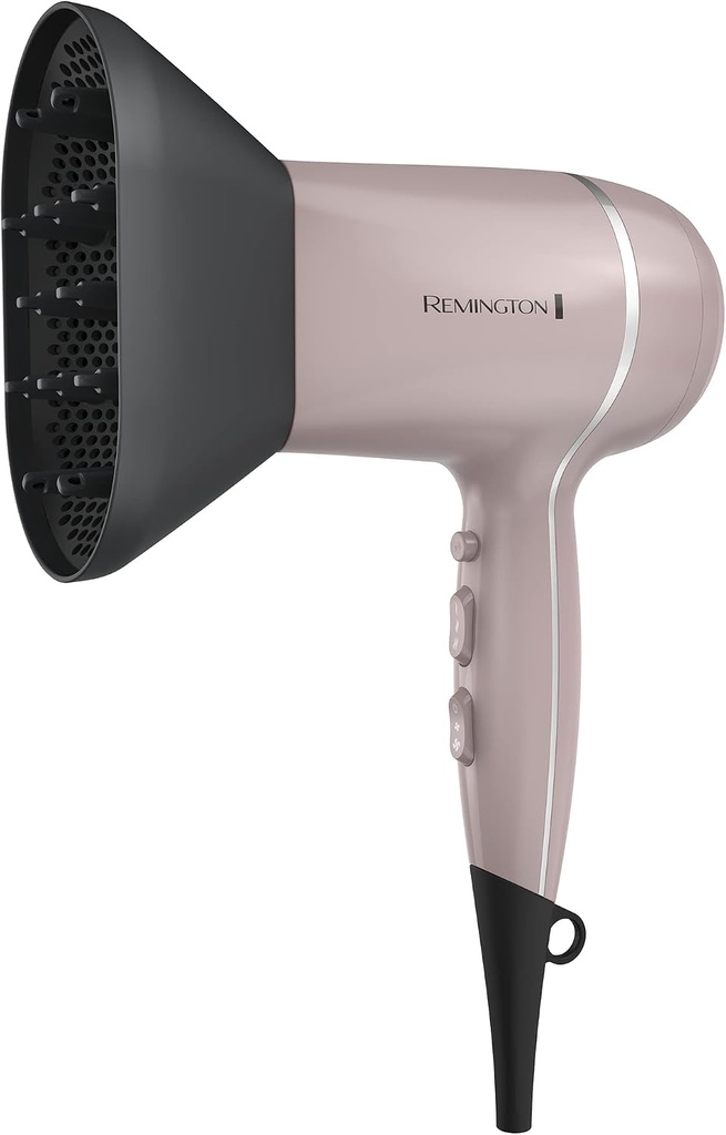 REMINGTON SECADORA DE CABELLO PROFESIONAL, CERAMICA IONICA, MOTOR 1900W, 3 TEMPERATURAS/2 VELOCIDADES, BOTÓN DE AIRE FRIO 