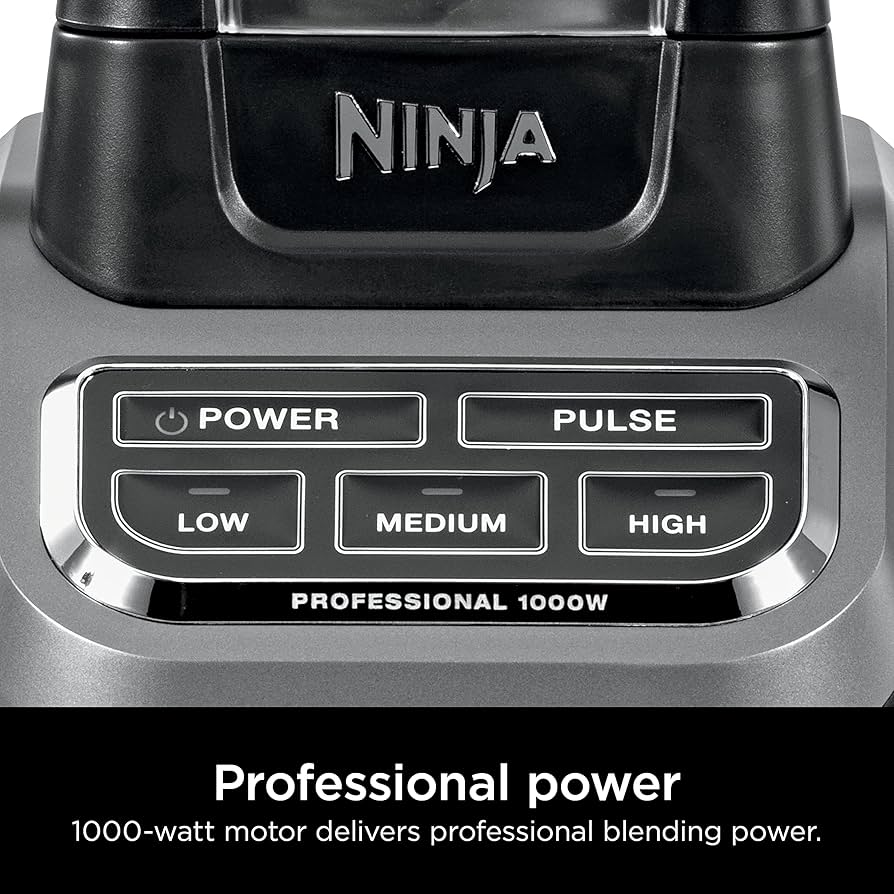 NINJA LICUADORA BL610, 2 LITROS, 1000W, 3 VELOCIDADES, NEGRO/GRIS