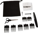 CONAIR CHROME HAIRCUT KIT, JUEGO DE PELUQUERIA 15 PIEZAS, RECORTADORA ALAMBRICA, 7 PEINES GUIA, BOLSA DE GUARDADO, COLOR CROMADO 