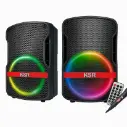 KIT DE BAFLE AMPLIFICADOR INALÁMBRICO BOCINAS CON BLUETOOTH Y MICRÓFONO INCLUIDO, 6500 W DE POTENCIA, COLOR NEGRO 8 PULGADAS