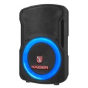 KSR (KAISER) BAFLE PROFESIONAL RECARGABLE 8", 7,200W PMPO/25W RMS, BLUETOOTH, MICRÓFONO INCLUIDO, LUCES LED, CONTROL REMOTO, COLOR NEGRO