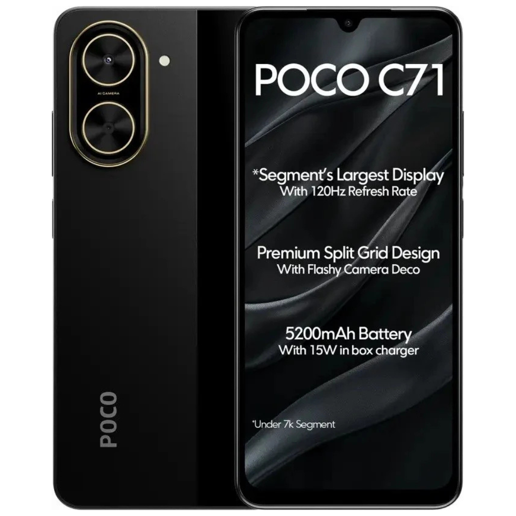 XIAOMI POCO C71, SMARTPHONE, 4GB RAM/128GB, COLOR NEGRO