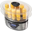 VAPORERA DIGITAL ALIMENTOS 5.2L PLATA 37530Z HAMILTON BEACH COLOR PLATEADO
