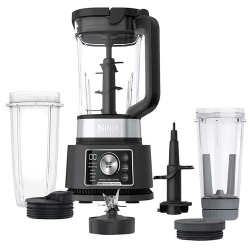 NINJA FOODI POWER BLENDER & PROCESSOR SYSTEM, LICUADORA 4 EN 1, 1200W, 6 PROGRAMAS AUTO-IQ, JARRA 72OZ + 2 VASOS, COLOR NEGRO