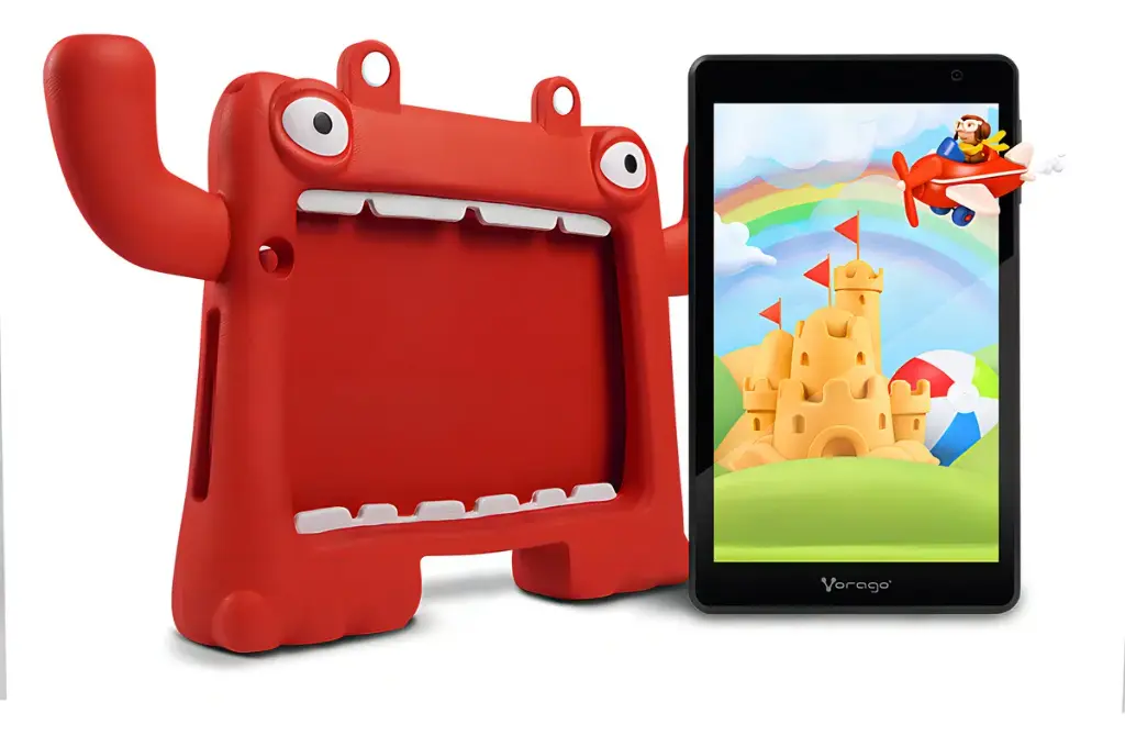 TABLET VORAGO PAD-8-KIDS 8" QUADCORE 64GB RAM 4GB 2MP/5MP ANDROID 13 FUNDA ROJA