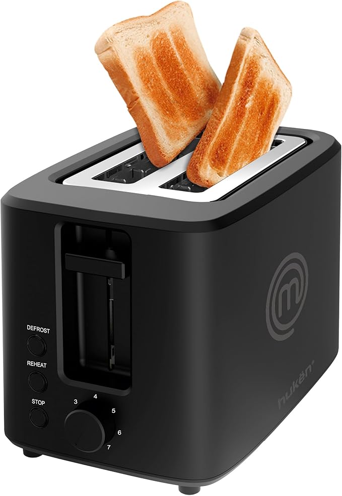 TOSTADOR DE PAN RANURA EXTRA-GRANDE PARA 2 REBANADAS 7 NIVELES DE TOSTADO 750 W DE POTENCIA FUNCIÓN RECALENTAR Y DESCONGELAR