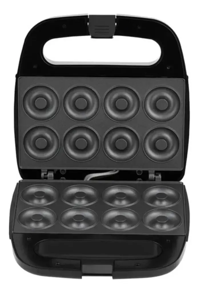 MÁQUINA DE MINI DONAS 8 PORCIONES ACERO COLOR PLATA