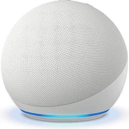 AMAZON ECHO DOT 5TA GENERACIÓN, ALTAVOZ INTELIGENTE CON ALEXA, WIFI DOBLE BANDA/BLUETOOTH, ALTAVOZ DE 44MM, CONTROL DE CASA INTELIGENTE POR VOZ, 15W, COLOR BLANCO
