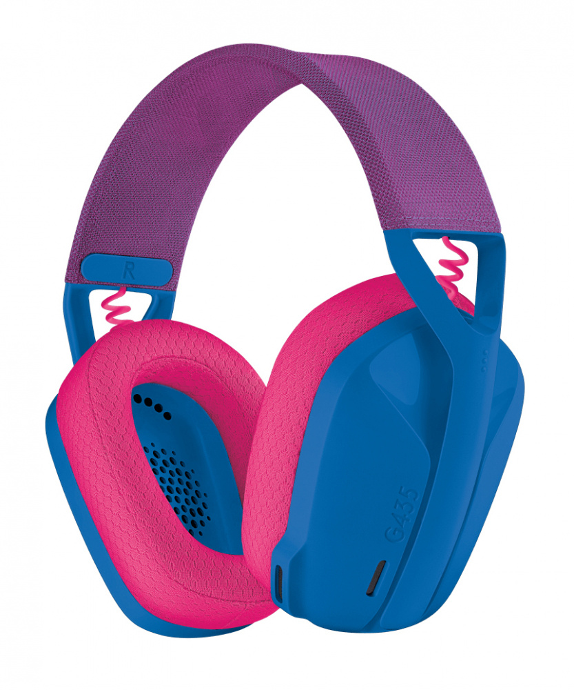 LOGITECH G435 LIGHTSPEED, DIADEMA GAMING INALÁMBRICA, BLUETOOTH/LIGHTSPEED, COLORES AZUL/ROSA