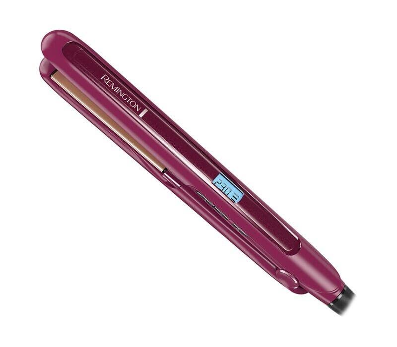 REMINGTON ALACIADORA TRIPLE INFUSION, PLACAS DE CERAMICA CON KERATINA/ARGAN/MACADAMIA, PANTALLA DIGITAL 