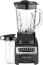 BLACK+DECKER PULVERIX, LICUADORA, 700W, 12 VELOCIDADES + PULSO, JARRA DE VIDRIO 1.5L, CUCHILLA 6 ASPAS ACERO INOXIDABLE, COLOR NEGRO