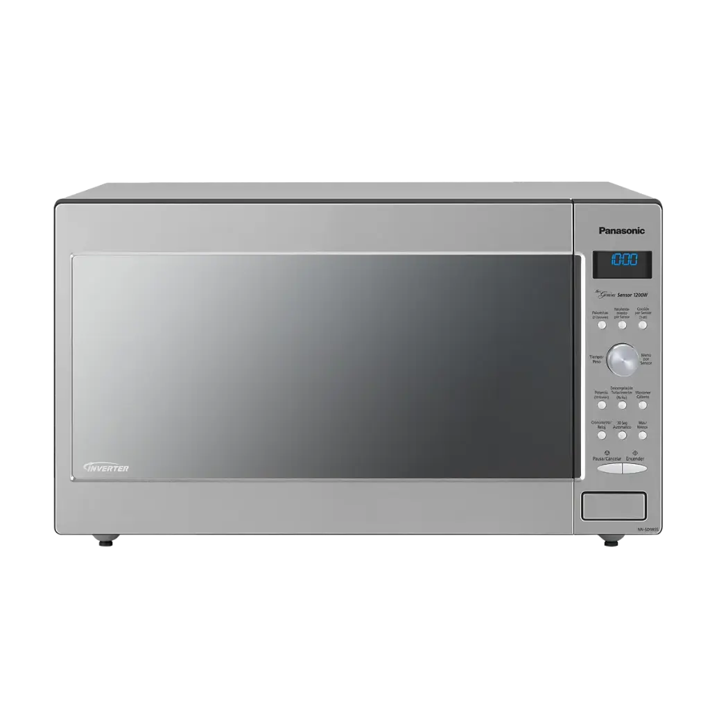 PANASONIC HORNO DE MICROONDAS INVERTER, 2.2 CU.FT (62L), 1200W, SENSOR GENIUS (20 MENÚS), COLOR SILVER