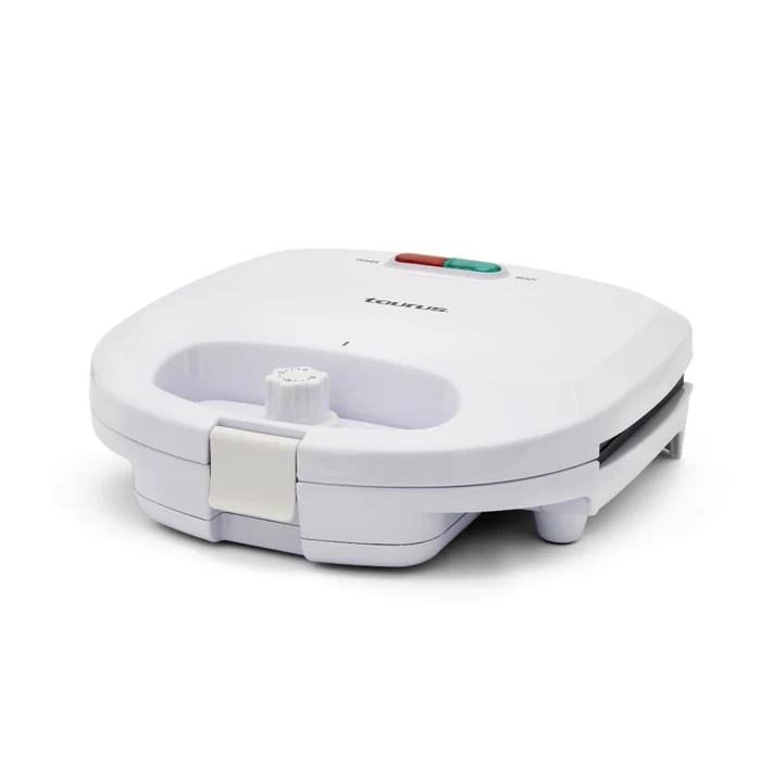 TAURUS MY SANDWICH PERFECT TAN, SANDWICHERA ANTIADHERENTE, CAPACIDAD 2 SANDWICHES, SELECTOR DE DORADO, 750W, COLOR BLANCO