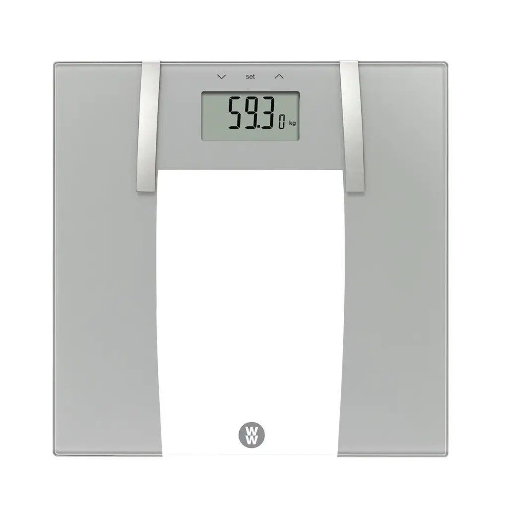 CONAIR BASCULA DIGITAL DE ANALISIS CORPORAL, MIDE PESO/IMC/GRASA/AGUA/MASA OSEA, CAPACIDAD 182KG, MEMORIA 10 USUARIOS, PLATAFORMA DE VIDRIO 