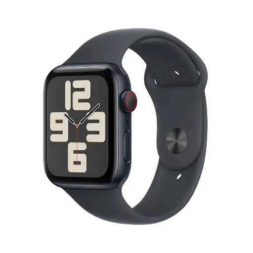 [MXG23CL/A] APPLE WATCH SE SMART WATCH - 44MM CASE HEIGHT - 38MM CASE WIDTH - MEDIA NOCHE CASE COLOR - MEDIA NOCHE BAND COLOR - ALUMINIO CASE MATERIAL - LAN INALÁMBRICA - LTE, UMTS - SENSOR ÓPTICO DE PULSO CARDÍACO, COMPÁS DIGITAL, ALTÍMETRO, ACELERÓMETRO, SENSOR GYRO, SENSOR DE LUZ AMBIENTAL