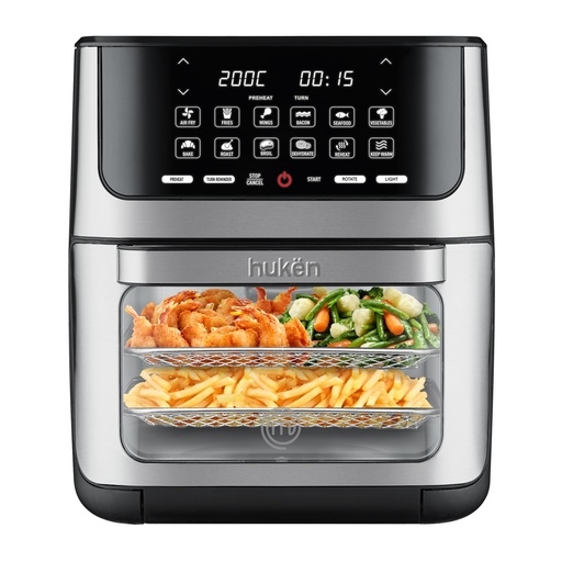 [MK-AFO-12T-12L] HORNO FREIDORA DE AIRE MULTIFUNCIONAL MASTERCHEF PREMIUM MK-AFO-12T 12L ACERO