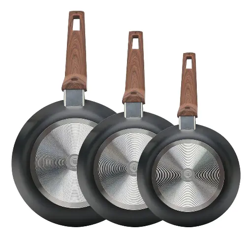 [MA-PAN-3SET] SET DE 3 SARTENES WOOD PRO ANTIADERENTES