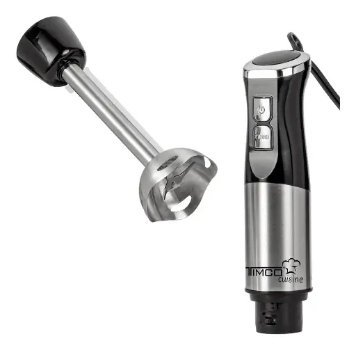 [BAT1409B] TIMCO BATIDORA DE INMERSION, 400W, VARILLA Y CUCHILLA DE ACERO INOXIDABLE, FUNCION TURBO, COLOR NEGRO