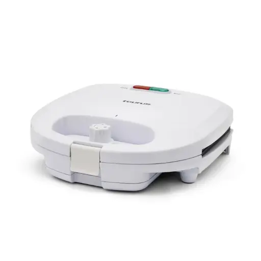 [SANDWPERFECTTAN] TAURUS MY SANDWICH PERFECT TAN, SANDWICHERA ANTIADHERENTE, CAPACIDAD 2 SANDWICHES, SELECTOR DE DORADO, 750W, COLOR BLANCO