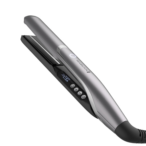 [S29A] REMINGTON PROLUXE, PLANCHA ALACIADORA, CERAMICA AVANZADA CON DIAMANTE, TECNOLOGIA STYLEADAPT, 9 NIVELES DE TEMPERATURA (150-230°C), PLACAS FLOTANTES 110MM, COLOR GRIS