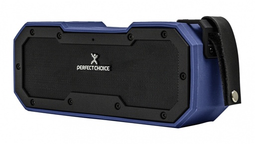 [PC-112945] PERFECT CHOICE OUTDOORS PRO FORTE, BOCINA BLUETOOTH PORTATIL, 10W RMS, RESISTENTE AL AGUA, MICRÓFONO INCLUIDO, COLORES NEGRO/AZUL